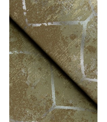 4105-86655 - Rauta Brass Hexagon Tile Wallpaper by A Street