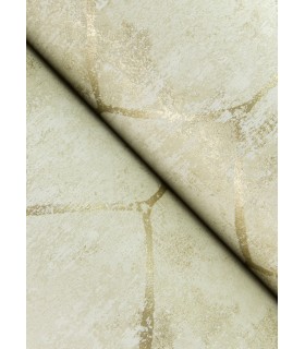 4105-86653 - Rauta Gold Hexagon Tile Wallpaper by A Street