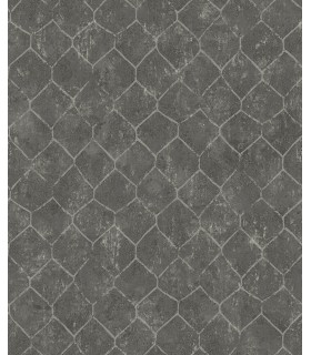 4105-86654 - Rauta Pewter Hexagon Tile Wallpaper by A Street