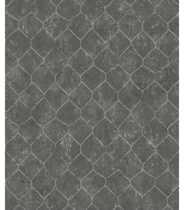 4105-86654 - Rauta Pewter Hexagon Tile Wallpaper by A Street