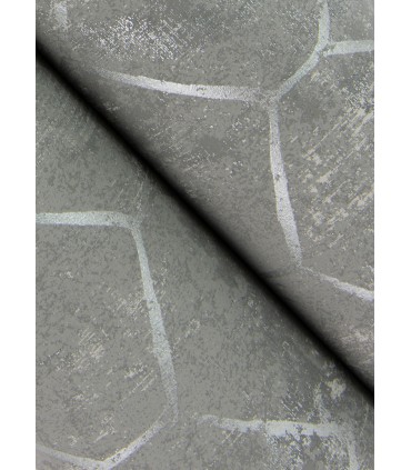 4105-86654 - Rauta Pewter Hexagon Tile Wallpaper by A Street