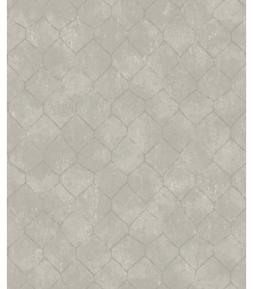 4105-86656 - Rauta Silver Hexagon Tile Wallpaper by A Street