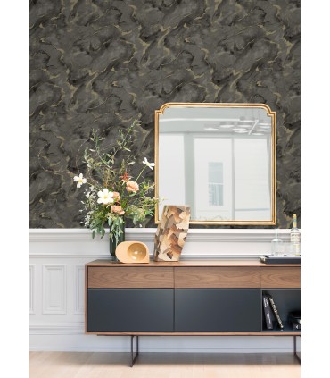 4105-86602 - Silenus Charcoal Marbled Wallpaper by A Street