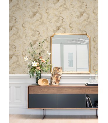 4105-86601 - Silenus Gold Marbled Wallpaper by A Street