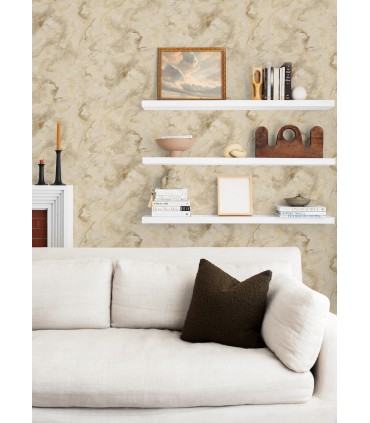 4105-86601 - Silenus Gold Marbled Wallpaper by A Street