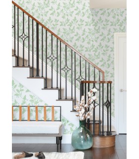 4074-26600 - Ardell Light Green Botanical Wallpaper by A Street