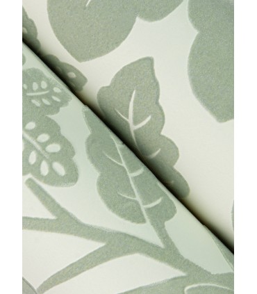 4074-87378 - Augusta Silver Flock Damask Wallpaper by A Street