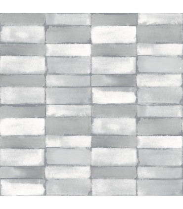 4074-26644 - Braden Grey Tile Wallpaper by A Street
