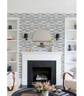 4074-26644 - Braden Grey Tile Wallpaper by A Street