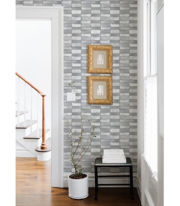 4074-26644 - Braden Grey Tile Wallpaper by A Street