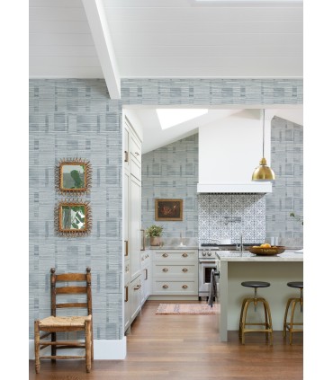 4074-26620 - Callaway Denim Woven Stripes Wallpaper by A Street