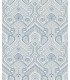 4074-26611 - Fernback Blue Ornate Botanical Wallpaper by A Street