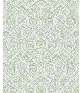 4074-26614 - Fernback Green Ornate Botanical Wallpaper by A Street
