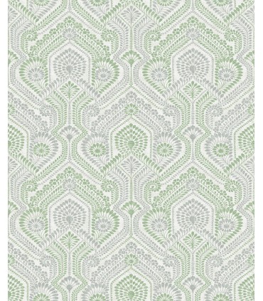 4074-26614 - Fernback Green Ornate Botanical Wallpaper by A Street