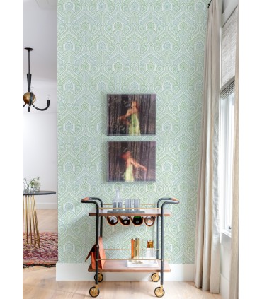 4074-26614 - Fernback Green Ornate Botanical Wallpaper by A Street