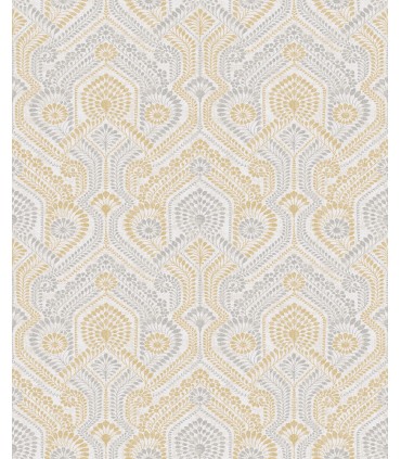 4074-26615 - Fernback Yellow Ornate Botanical Wallpaper by A Street