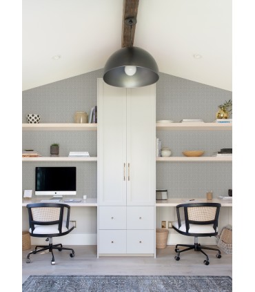 4074-26650 - Glynn Grey Chevron Wallpaper by A Street