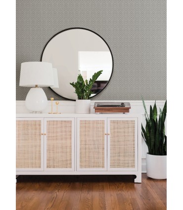4074-26650 - Glynn Grey Chevron Wallpaper by A Street