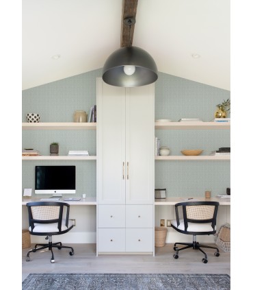 4074-26649 - Glynn Sky Blue Chevron Wallpaper by A Street