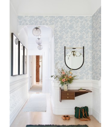 4074-26631 - Helen Light Blue Floral Trail Wallpaper by A Street