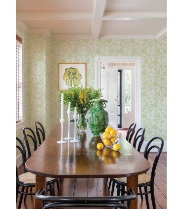 4074-26628 - Helen Light Green Floral Trail Wallpaper by A Street