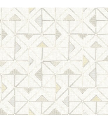 4074-26636 - Jekyl Beige Triangles Wallpaper by A Street