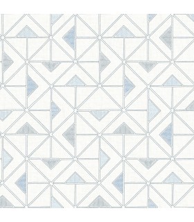 4074-26635 - Jekyl Blue Triangles Wallpaper by A Street