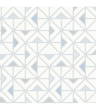 4074-26635 - Jekyl Blue Triangles Wallpaper by A Street