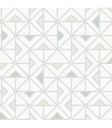 4074-26634 - Jekyl Green Triangles Wallpaper by A Street