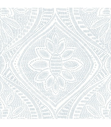 4074-26642 - Scout Light Blue Floral Ogee Wallpaper by A Street