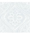 4074-26642 - Scout Light Blue Floral Ogee Wallpaper by A Street