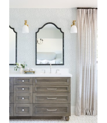 4074-26642 - Scout Light Blue Floral Ogee Wallpaper by A Street