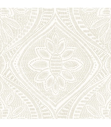 4074-26639 - Scout Light Grey Floral Ogee Wallpaper by A Street