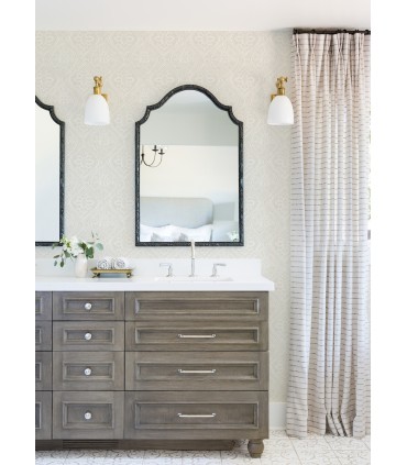 4074-26639 - Scout Light Grey Floral Ogee Wallpaper by A Street