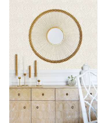 4074-26639 - Scout Light Grey Floral Ogee Wallpaper by A Street