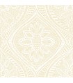 4074-26638 - Scout Light Yellow Floral Ogee Wallpaper by A Street