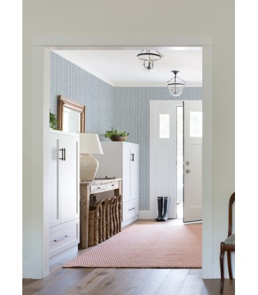 4074-26656 - Simon Blue Woven Texture Wallpaper by A Street