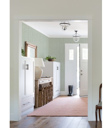 4074-26655 - Simon Green Woven Texture Wallpaper by A Street