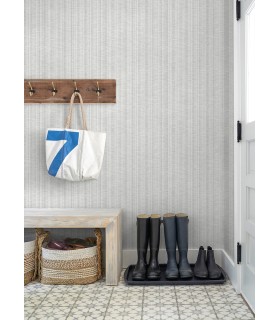 4074-26660 - Simon Light Grey Woven Texture Wallpaper by A Street