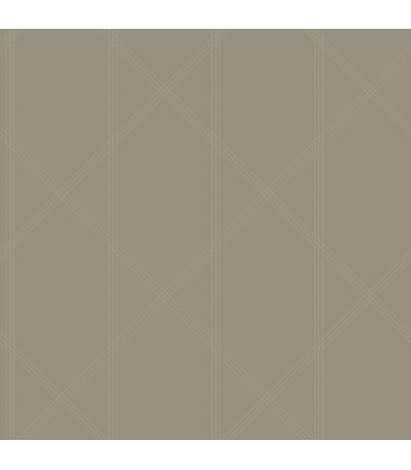 4074-26609 - Walcott Light Grey Stitched Trellis Wallpaper by A Street
