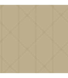 4074-26610 - Walcott Taupe Stitched Trellis Wallpaper by A Street