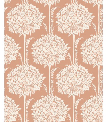 4074-26624 - Zaria Apricot Topiary Wallpaper by A Street