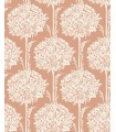 4074-26624 - Zaria Apricot Topiary Wallpaper by A Street