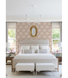 4074-26624 - Zaria Apricot Topiary Wallpaper by A Street