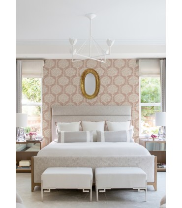 4074-26624 - Zaria Apricot Topiary Wallpaper by A Street