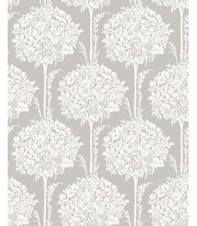 4074-26625 - Zaria Grey Topiary Wallpaper by A Street