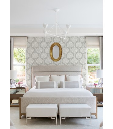 4074-26625 - Zaria Grey Topiary Wallpaper by A Street