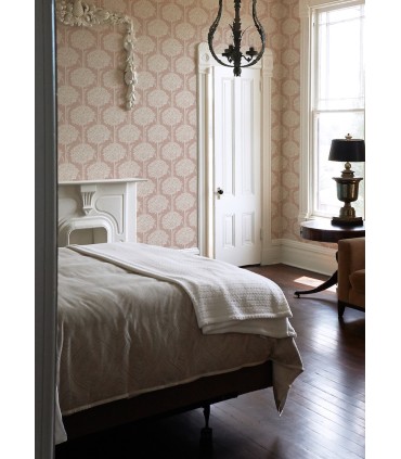 4074-26624 - Zaria Apricot Topiary Wallpaper by A Street