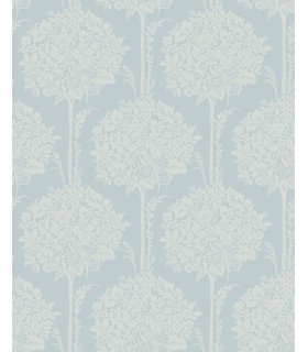 4074-26622 - Zaria Light Blue Topiary Wallpaper by A Street