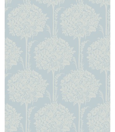 4074-26622 - Zaria Light Blue Topiary Wallpaper by A Street